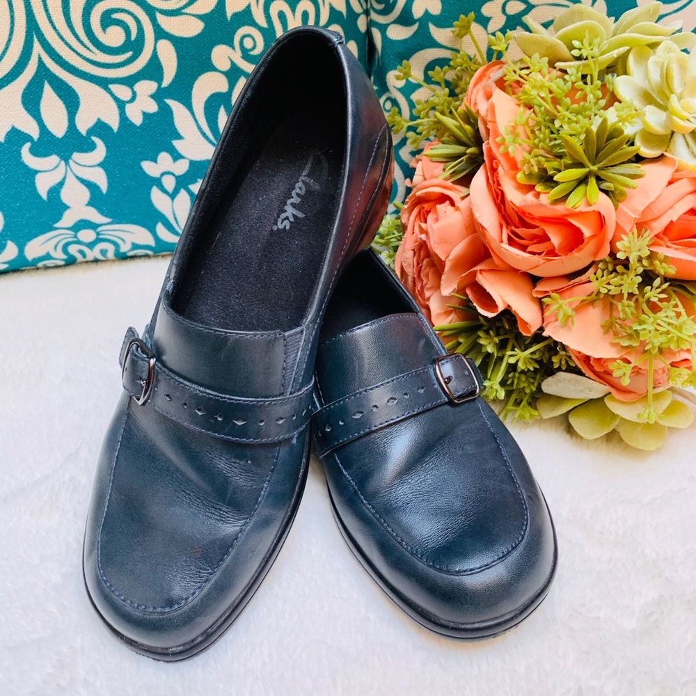Clarks Blue Leather Shoes